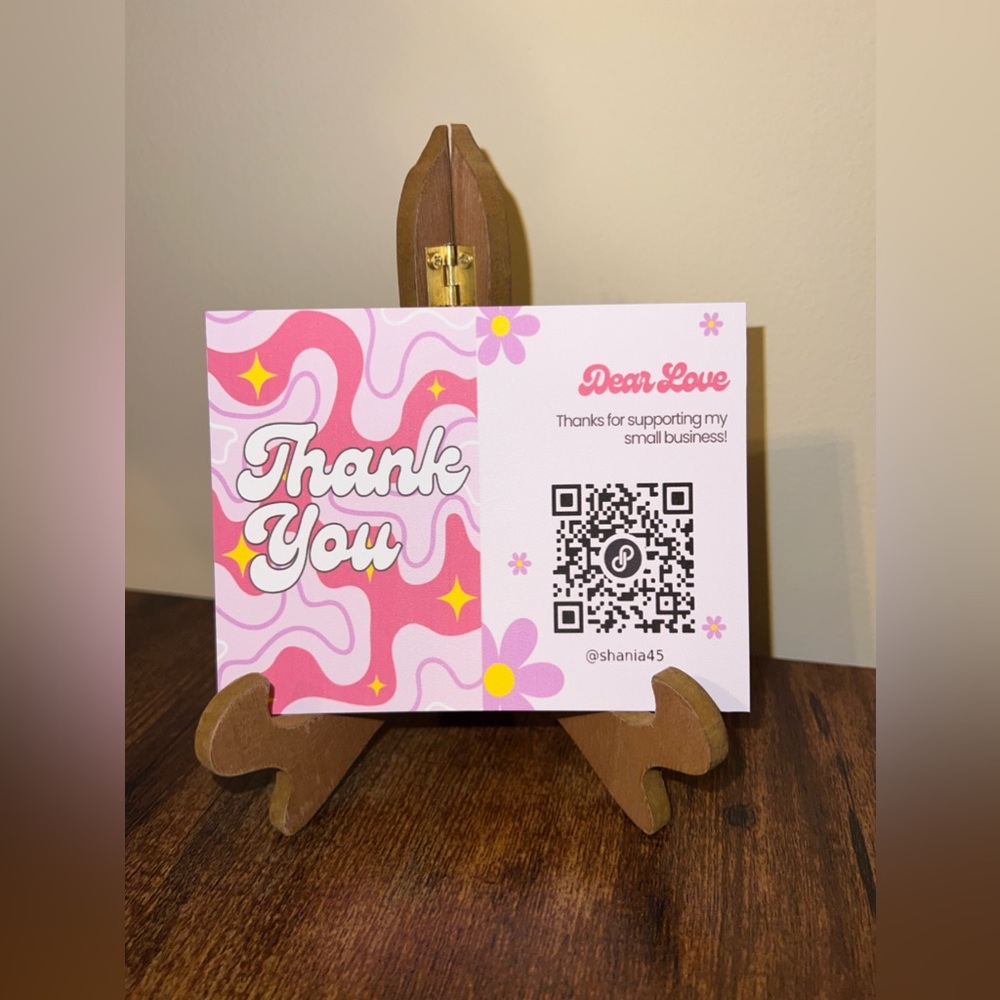 Pink, Purple Groovy Thank You Cards, Custom Cards